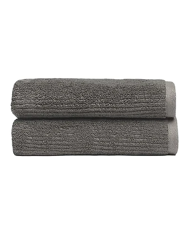 Cozy Earth Ribbed Terrry Hand Towels, Set of 2
