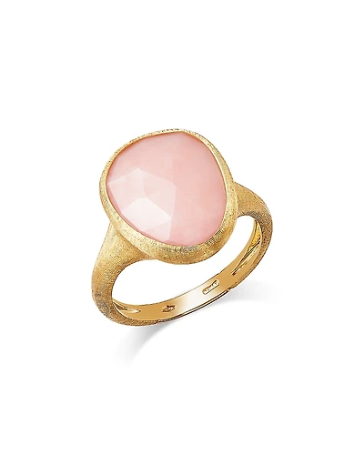 Marco Bicego Lunaria Color 18K Yellow Gold Pink Opal Ring
