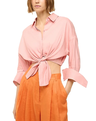 Staud Lisa Tie Front Top