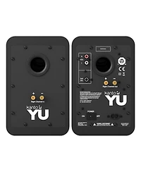 YU Powered Bookshelf Speaker with Bluetooth & RCA Input (Matte Black) - Pair
