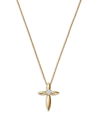 Bloomingdale's Diamond Solitaire Diamond Cross Pendant Necklace