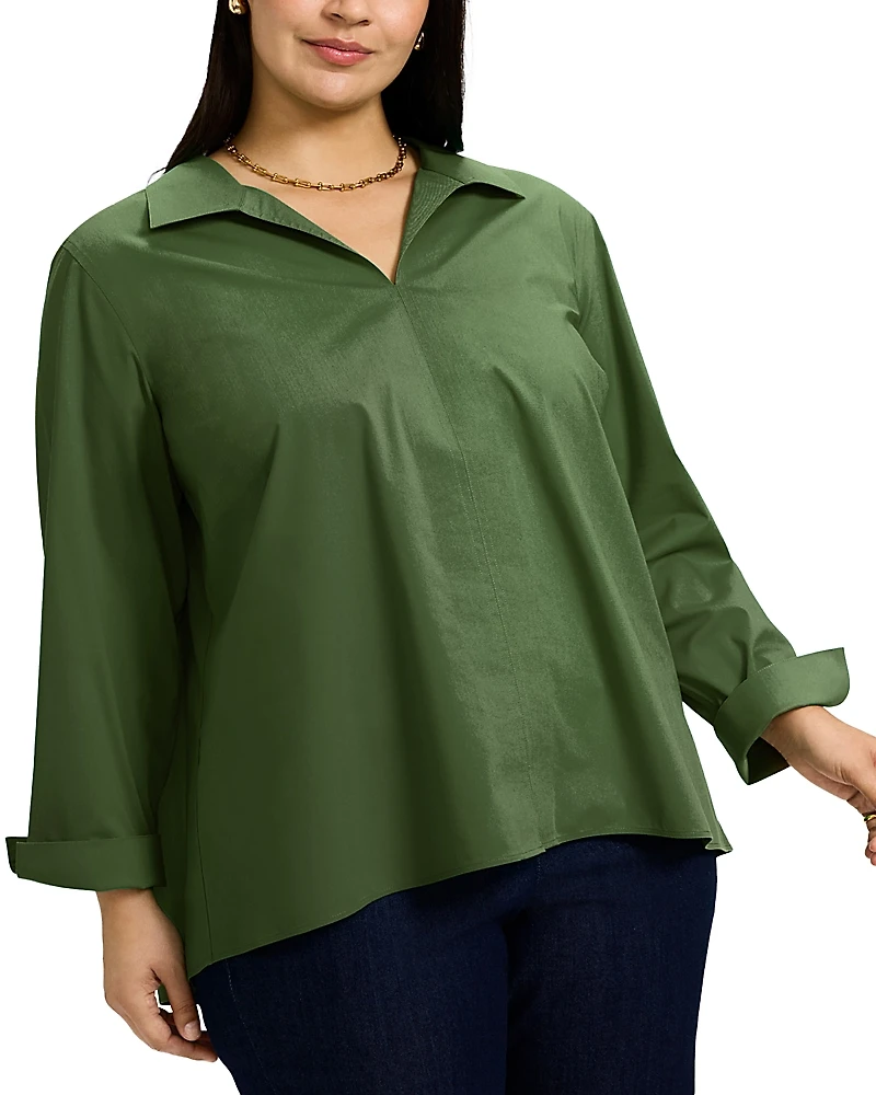 Foxcroft Plus Agnes Stretch Shirt