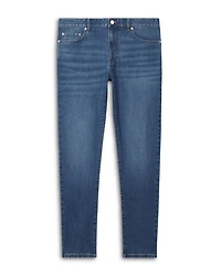 Tapered Slim Fit Jeans Mid Blue Wash