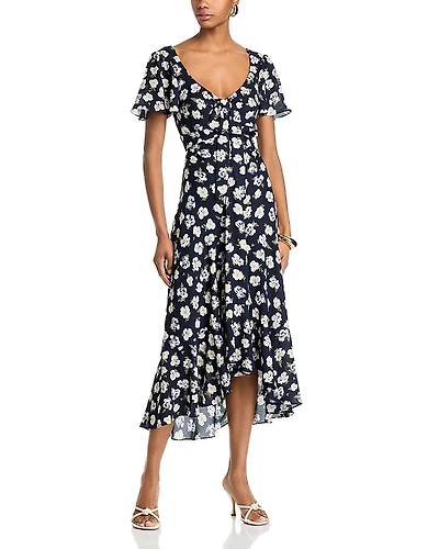 Cinq a Sept Tossed Poppies Isha Dress