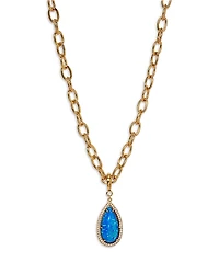 Nadri Blue Lagoon Pave & Stone Pendant Necklace