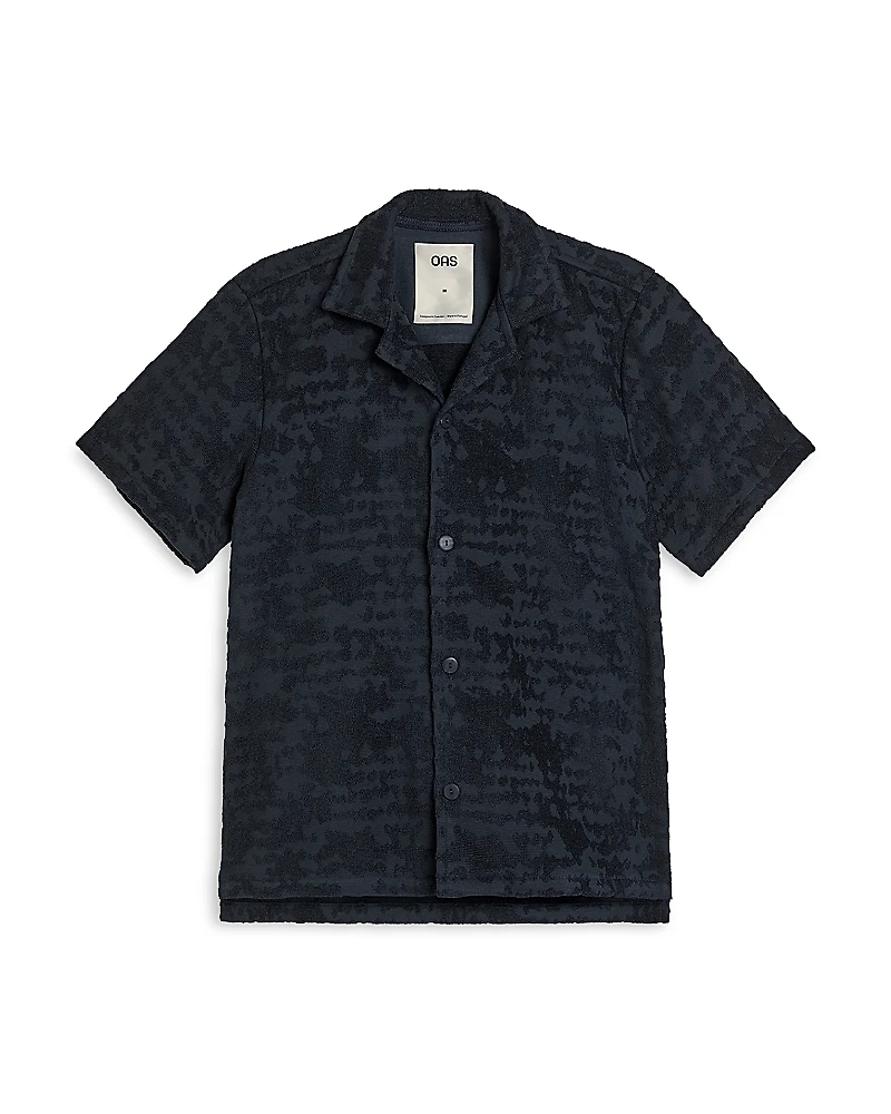 Oas Night Lagoon Terry Camp Shirt