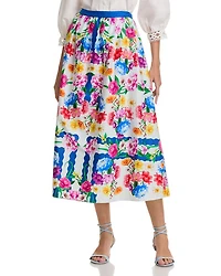 Marcie Cotton Printed Midi Skirt
