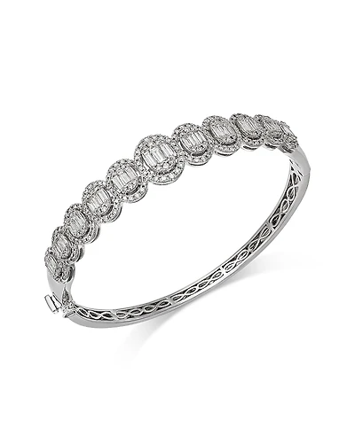 Bloomingdale's Fine Collection Diamond Oval Mosaic Bangle Bracelet