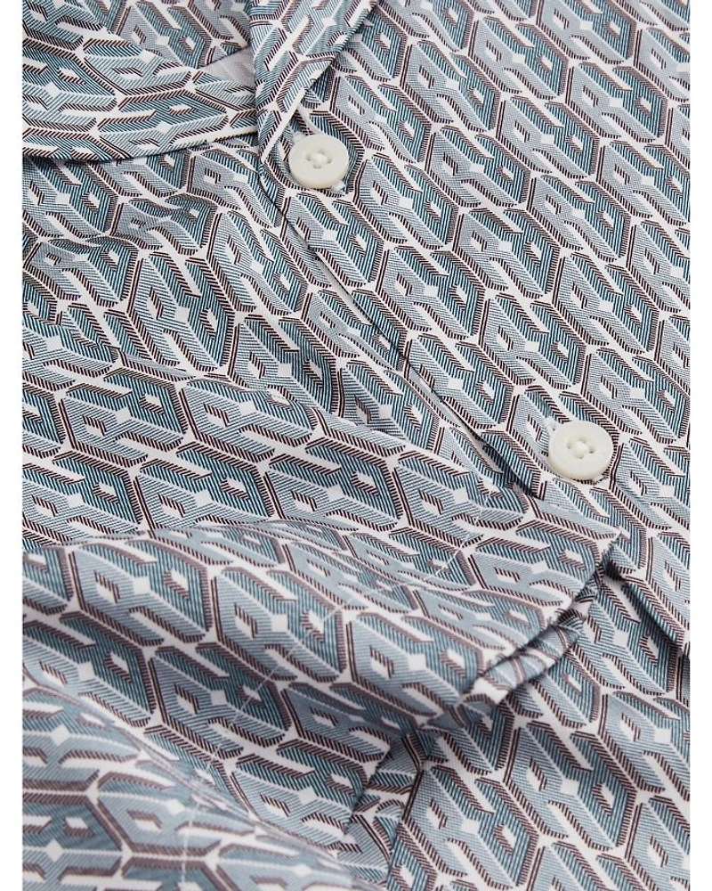 Relic Monogram Printed Cuban Shirt