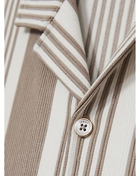 Alcazar Stripe Ribbed Cuban Shirt