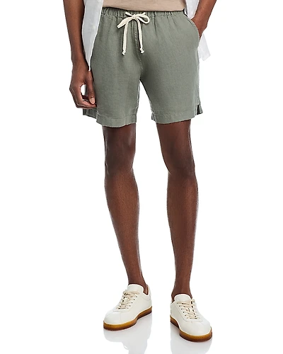 Alex Crane Bo Slim Fit 6.75 Linen Shorts