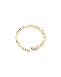 14K Yellow Gold Pear-Cut Diamond Coil Ring, 0.07 tcw