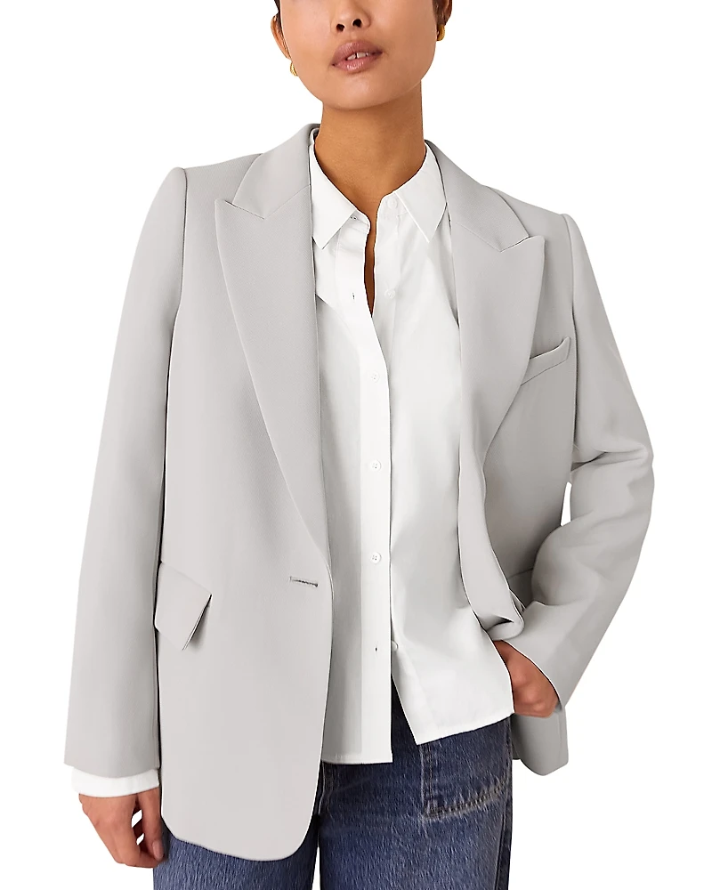 Whistles Petites Crepe Boyfriend Blazer