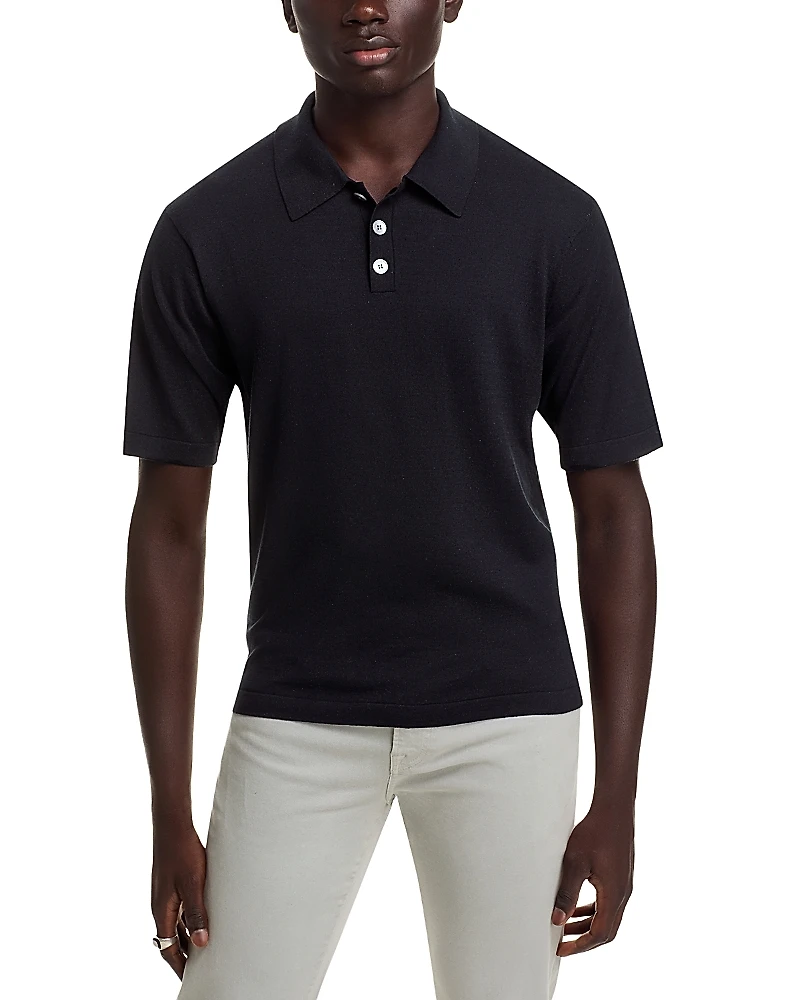 Frame Short Sleeve Polo Sweater