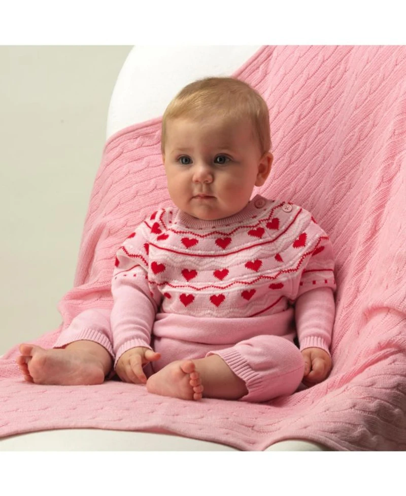 Girls' Heart Knit Playsuit - Baby