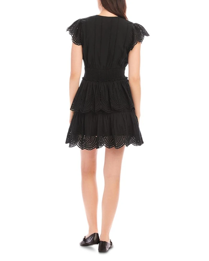Isla Embroidered Tiered Dress