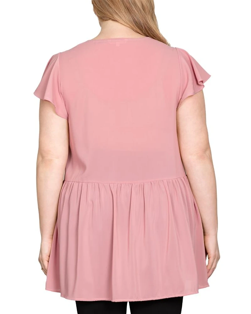 V Neck High Low Tunic