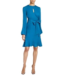 Santorelli Nola Long Sleeve Keyhole Knee-length Dress