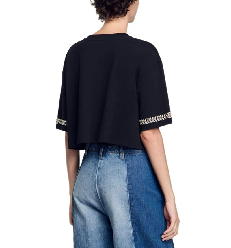 Rhinestone Cropped Tee