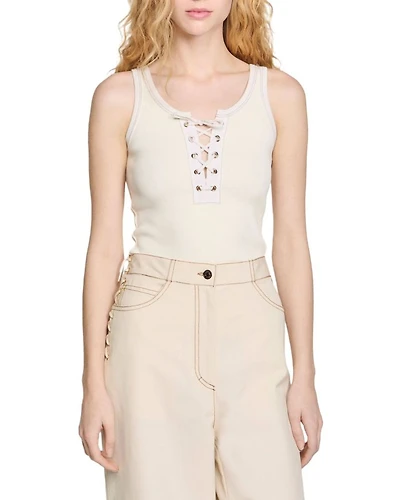 Lace Up Tank Top