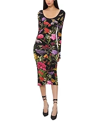 Delora Scoop Neck Midi Dress