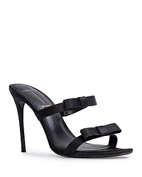 Women's Chic Satin High Heel Bow Sandals