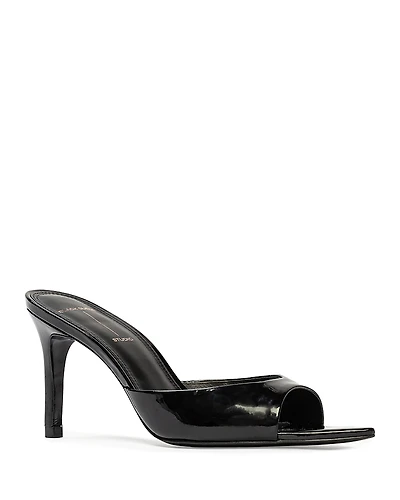 Black Suede Studio Women's Brea Patent Leather High Heel Sandals