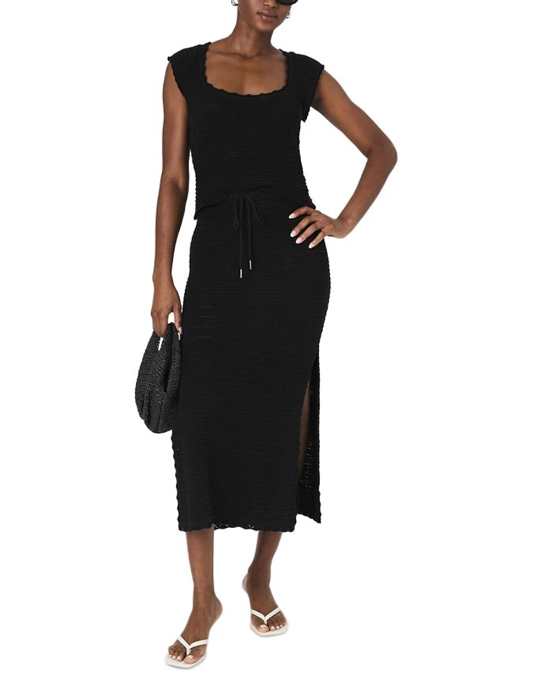 Nellis Side Slit Crocheted Skirt