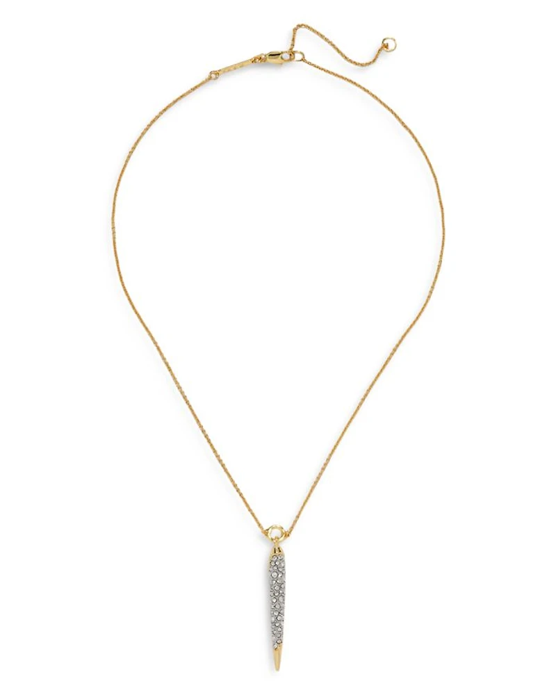 Solanelas Crystal Spear Necklace, 16"