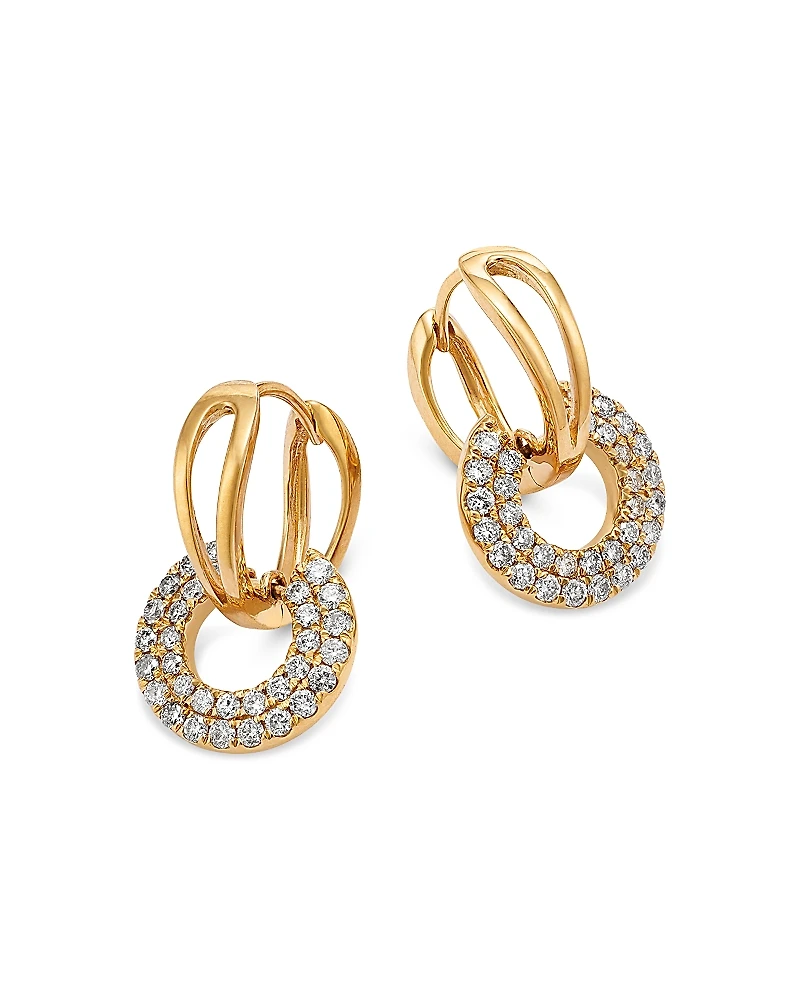 Bloomingdale's Fine Collection Diamond Pave Door Knocker Earrings