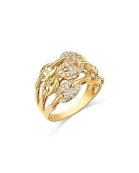 Bloomingdale's Fine Collection Diamond Pave Mariner Ring