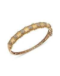 Bloomingdale's Fine Collection Diamond Bangle with Flowers