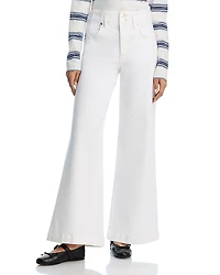Frame The Seamed High Rise Wide Leg Jeans