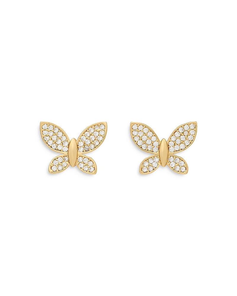 kate spade new york Pave Butterfly Stud Earrings