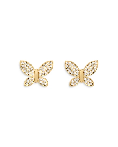 kate spade new york Pave Butterfly Stud Earrings