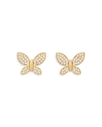 kate spade new york Pave Butterfly Stud Earrings