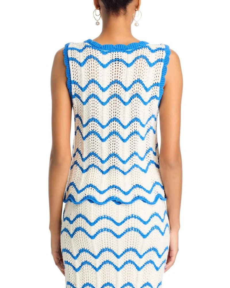 Zigzag Crochet Knit Tank - Exclusive