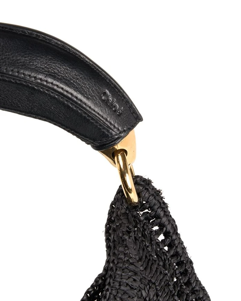 Summer Banana Raffia Hobo Bag