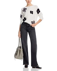 Floral Dolman Sleeve Sweater