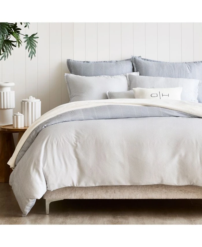 Leze Blue Linen 4 Piece Set, Full