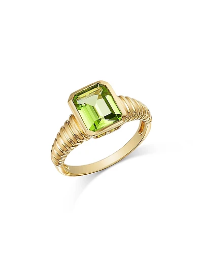 Bloomingdale's Fine Collection Peridot Bezel Ring