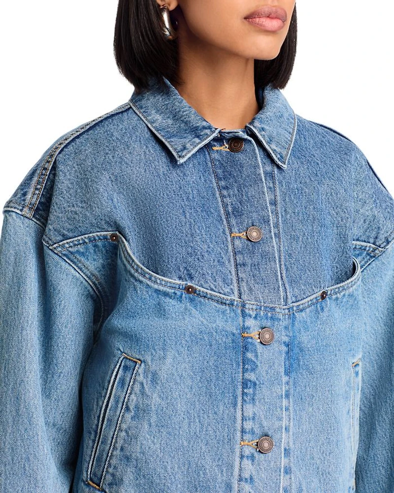 Shrunken 90s Trucker Western Denim Jacket