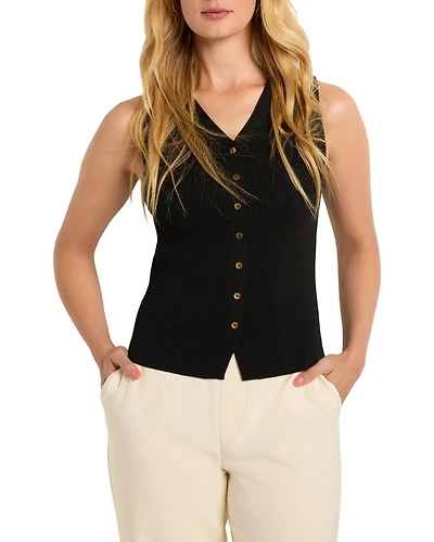 Sleeveless Ribbed Vest