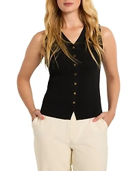 Sleeveless Ribbed Vest