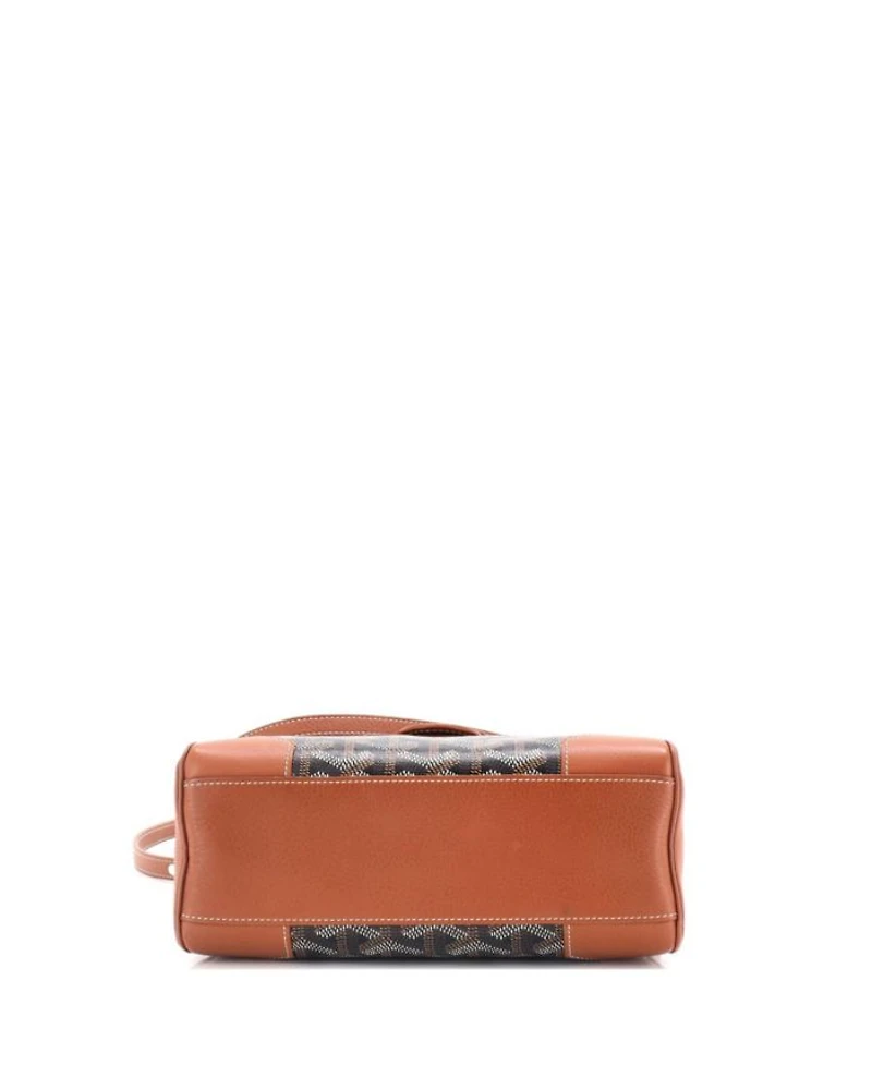 Mini Saigon Top Handle Bag Coated Canvas with Leather