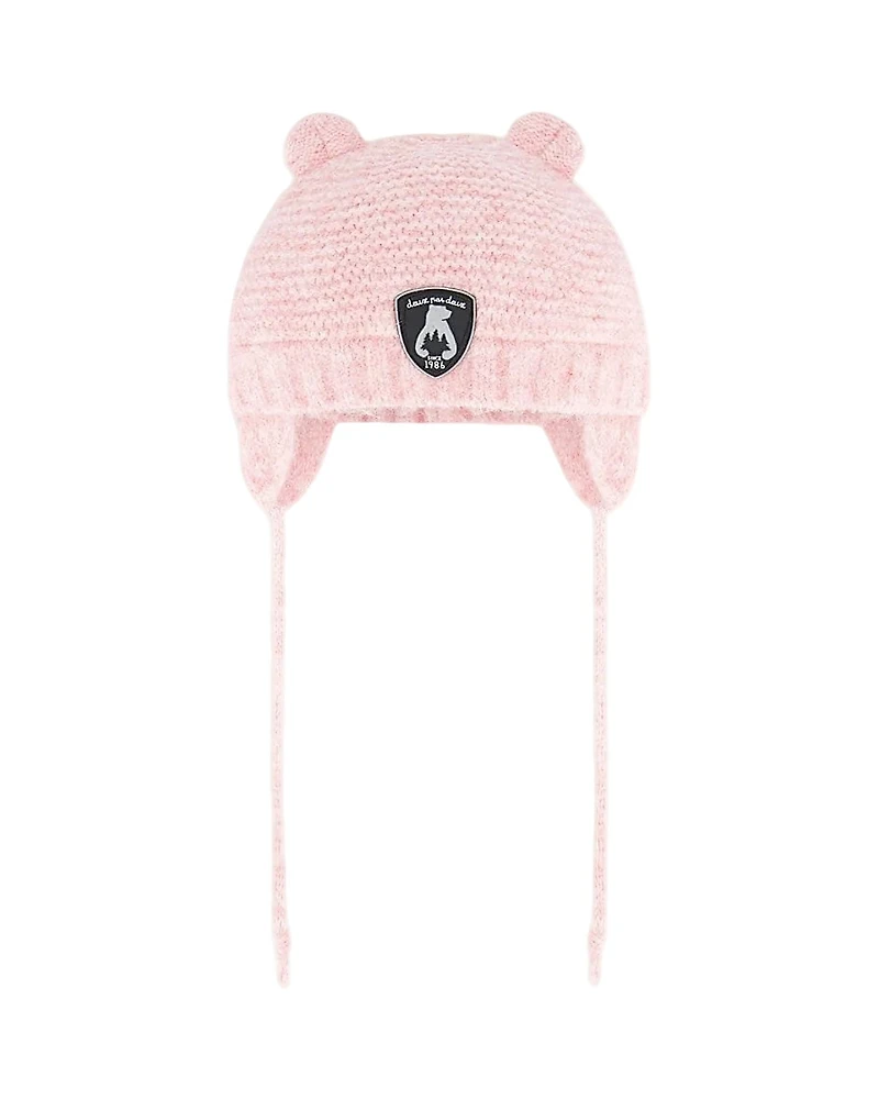 Deux par Deux Girls' Knit Hat with Ears - Baby
