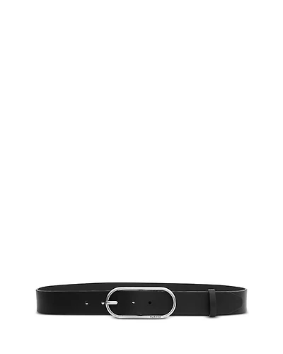 Women's Rounded Rebound Leather Belt