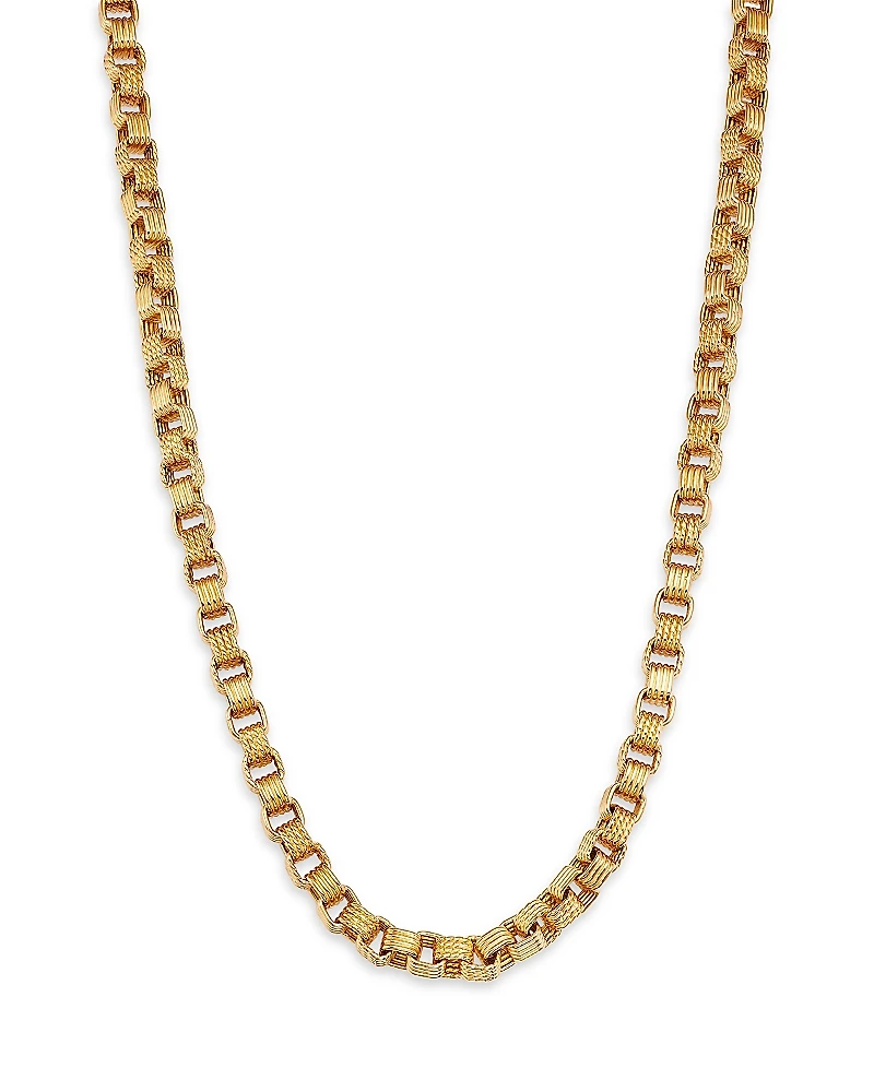 Roberto Coin 18K Yellow Gold Bold Gold Box Link Chain Necklace, 18
