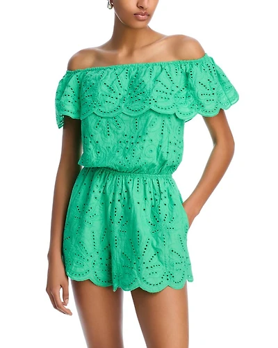 Strapless Eyelet Romper - Exclusive