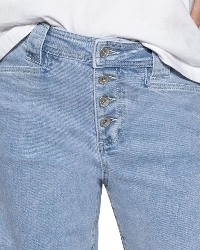 Luna Mid Rise Wide Leg Jeans Blue Moonlight